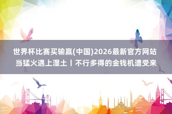 世界杯比赛买输赢(中国)2026最新官方网站 当猛火遇上湿土丨不行多得的金钱机遭受来