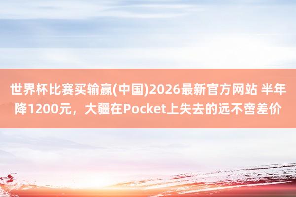 世界杯比赛买输赢(中国)2026最新官方网站 半年降1200元，大疆在Pocket上失去的远不啻差价