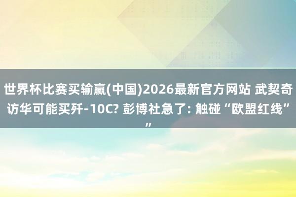 世界杯比赛买输赢(中国)2026最新官方网站 武契奇访华可能买歼-10C? 彭博社急了: 触碰“欧盟红线”