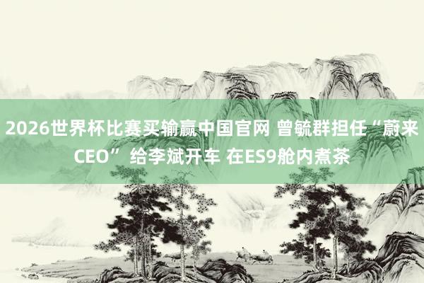 2026世界杯比赛买输赢中国官网 曾毓群担任“蔚来CEO” 给李斌开车 在ES9舱内煮茶